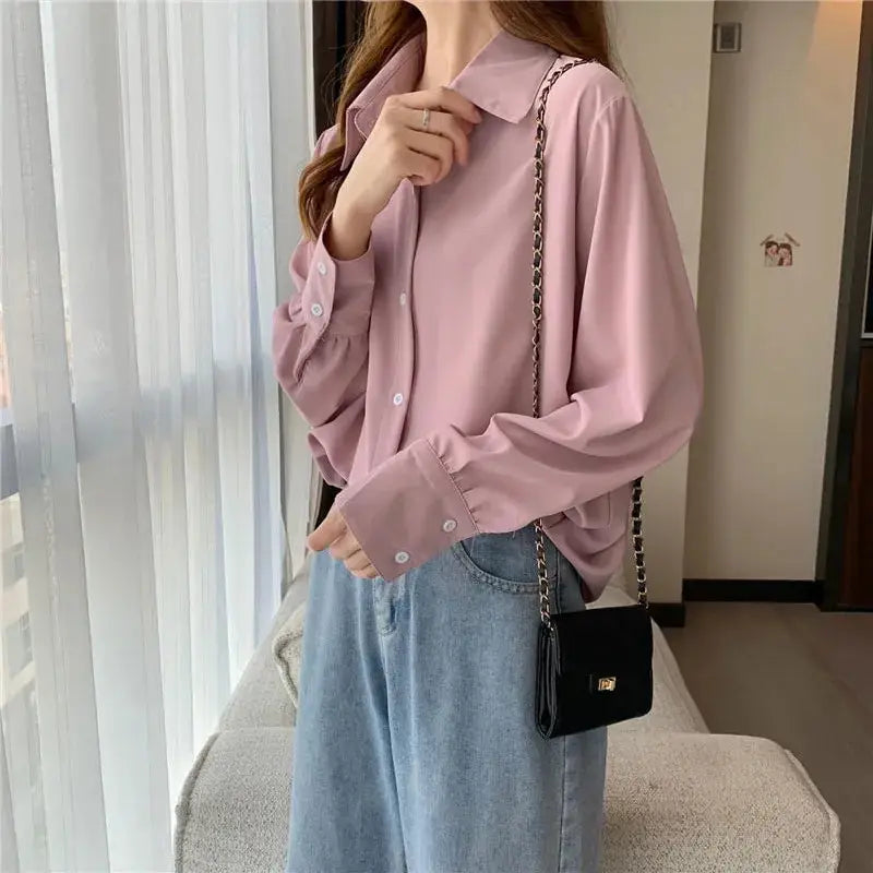 GIDYQ Women Chiffon White Shirt