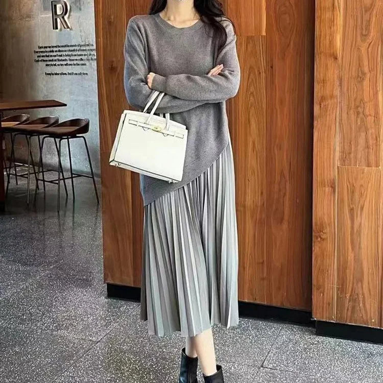 Womens Midlength Bottoming Knit Dress