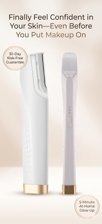 Sonic Lighted Electric Razor Shaver for Eyebrow Facial Hair Removal, Flawless Dermaplaning Tool with 6 Replacement Blades