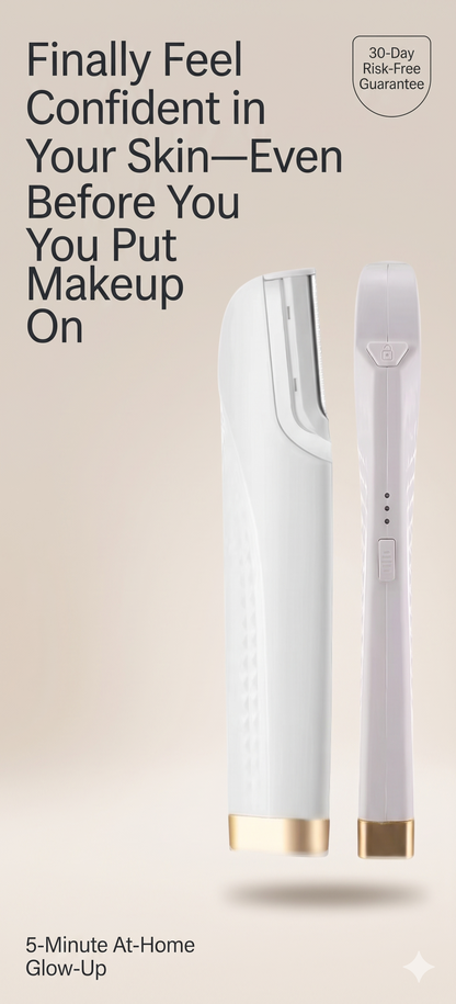 Sonic Lighted Electric Razor Shaver for Eyebrow Facial Hair Removal, Flawless Dermaplaning Tool with 6 Replacement Blades