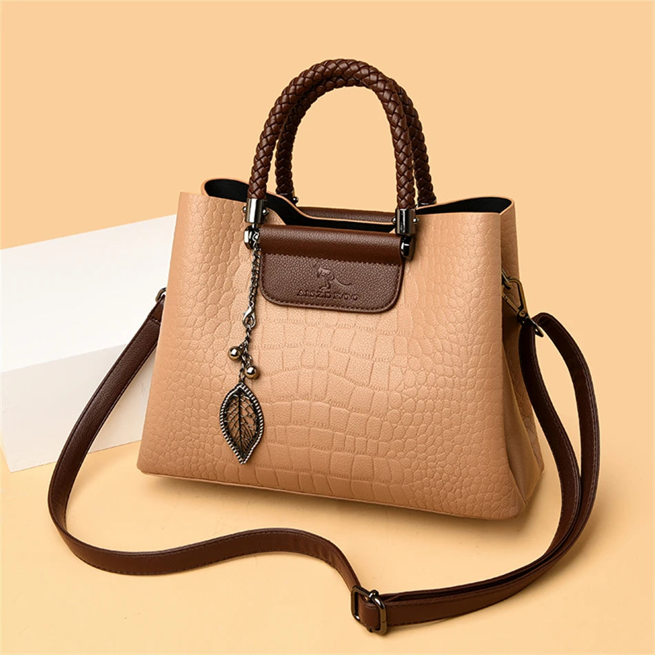 Brand Leather 3 Layers Alligator Crossbody Collection Bags