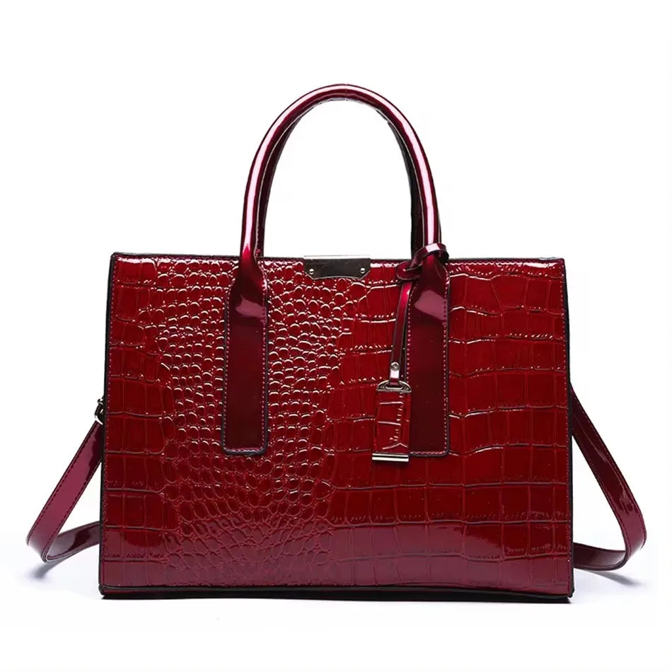 Brand Leather 3 Layers Alligator Crossbody Collection Bags