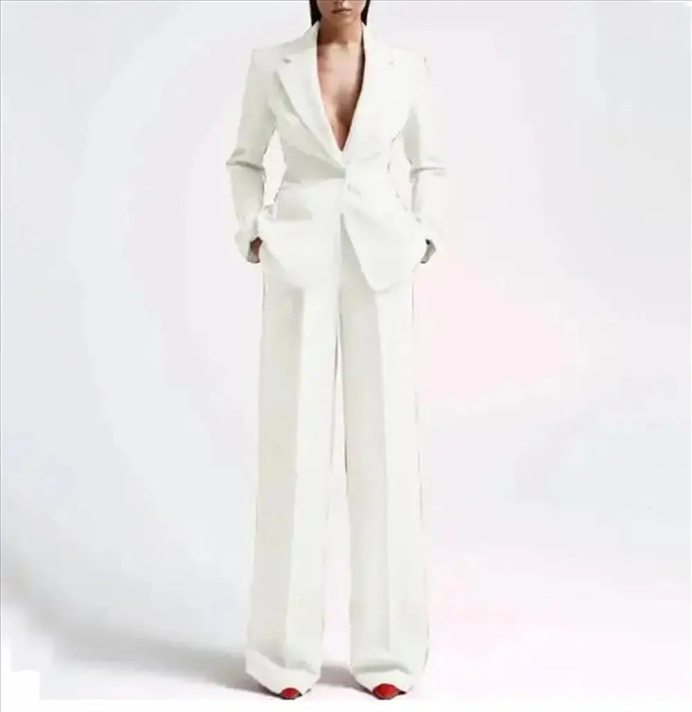 Single Button Blazer+Wide