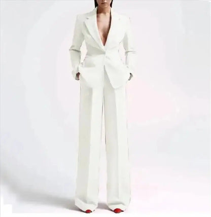 Single Button Blazer+Wide