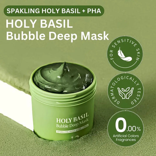 Korean Carbonic Acid Holy Basil Bubble Facial Mask