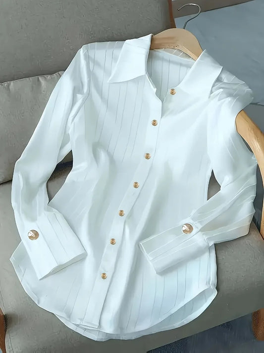 French Style Elegant Blouse Striped