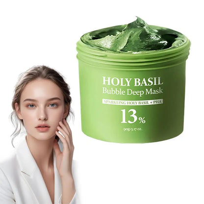 Korean Carbonic Acid Holy Basil Bubble Facial Mask