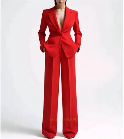 Single Button Blazer+Wide
