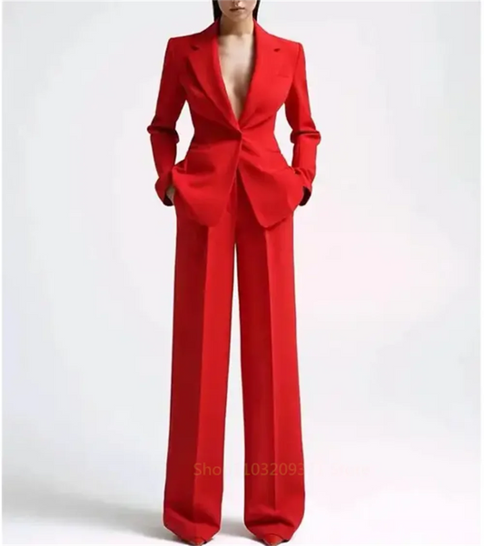 Single Button Blazer+Wide