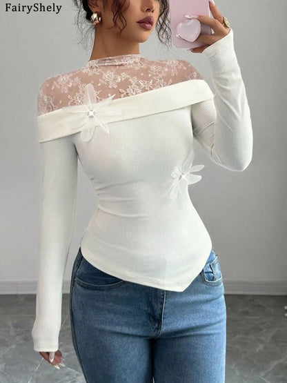 Fairyshely 2026 Mesh Patchwork Bodycon