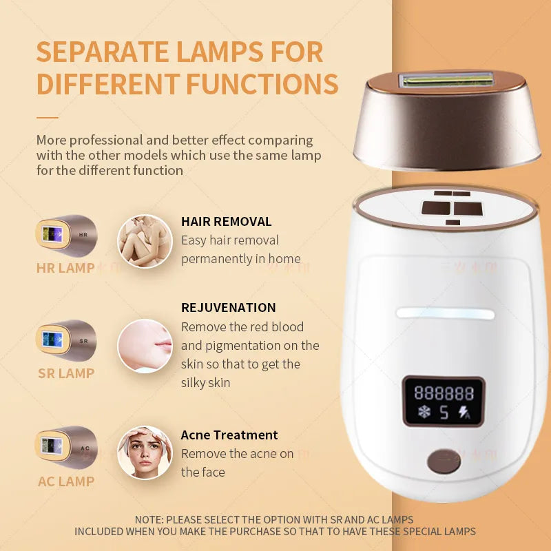 Laser Hair Removal Rechargeable 4in1 IPL Epilator