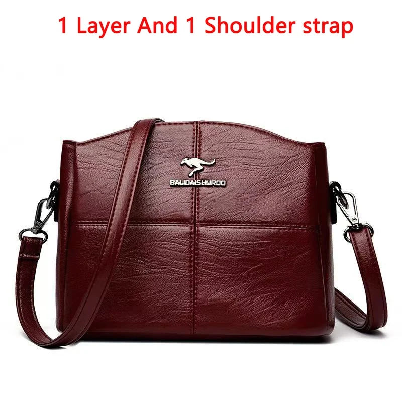 Brand Leather 3 Layers Alligator Crossbody Collection Bags