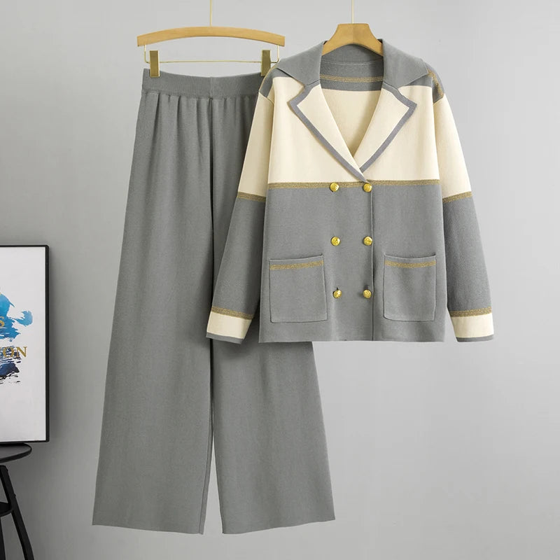 2026 Autumn And Winter Knitted 2 Piece Sets