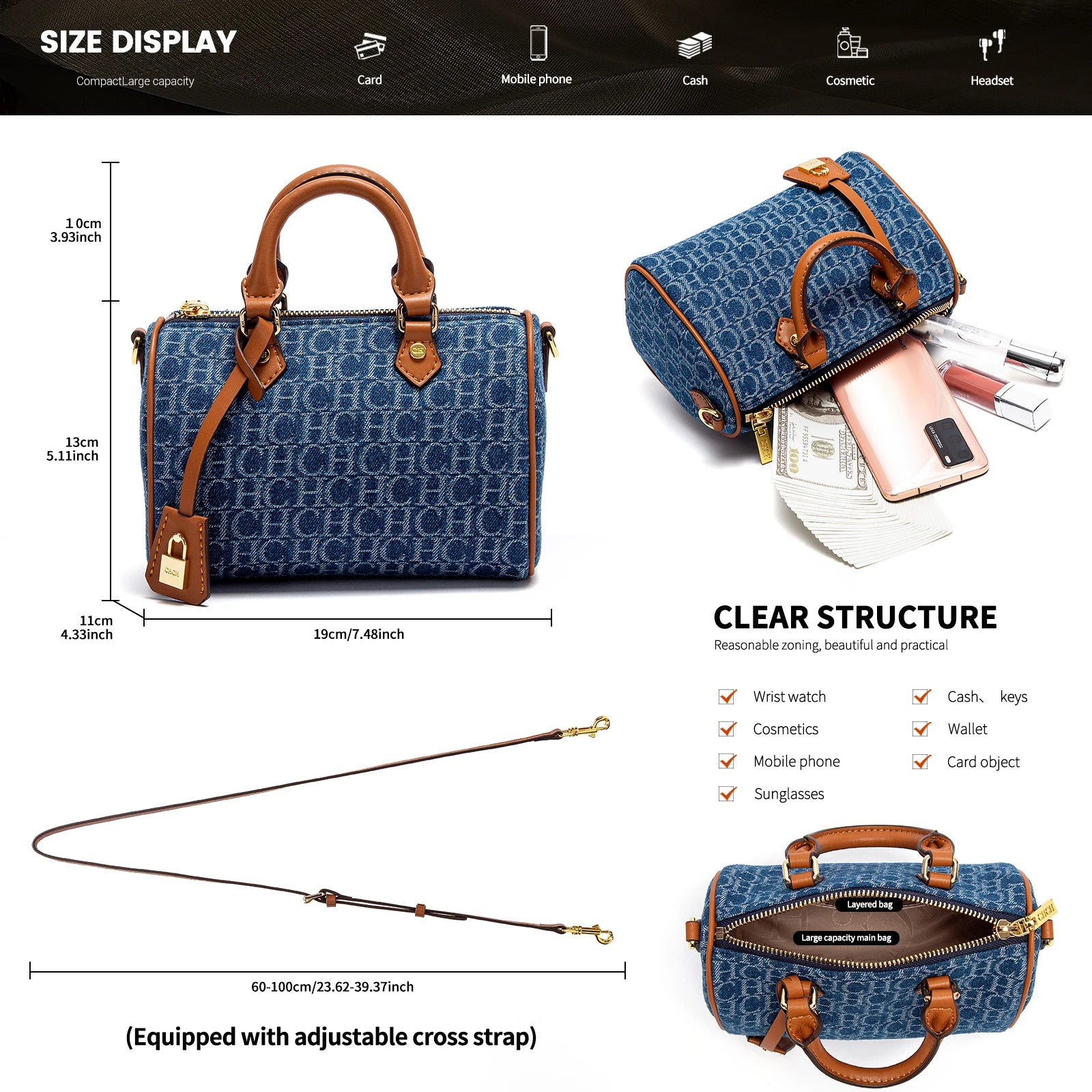 Women's Shoulder blue Bag