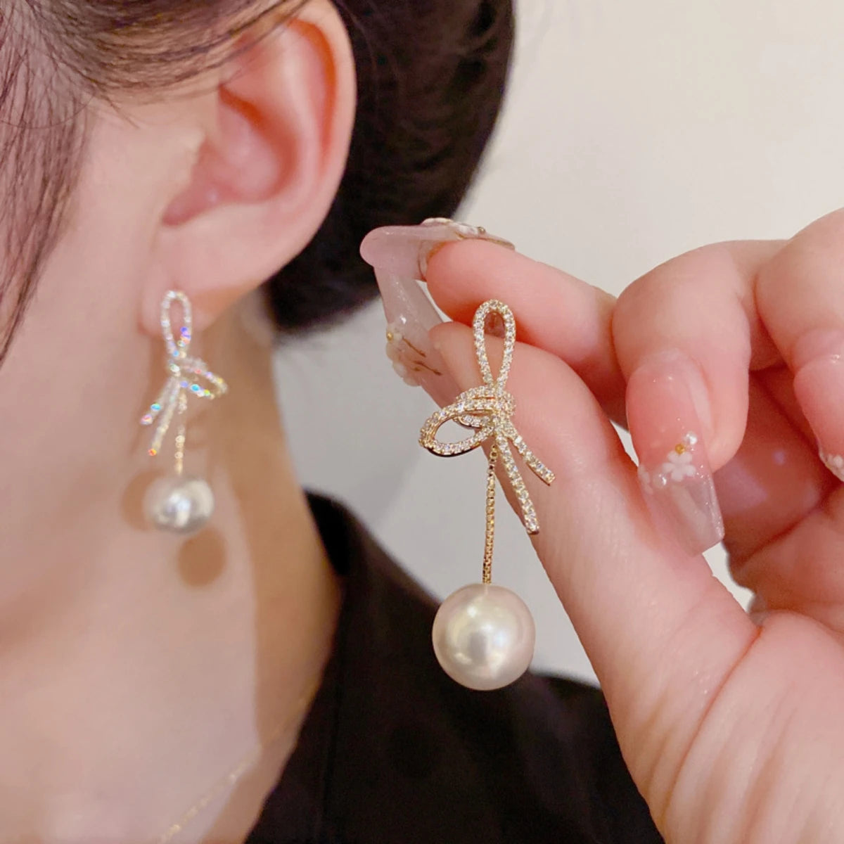 Women's Silver Needle Earrings