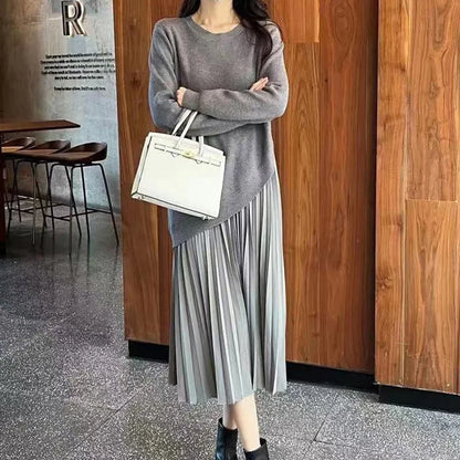 Womens Midlength Bottoming Knit Dress
