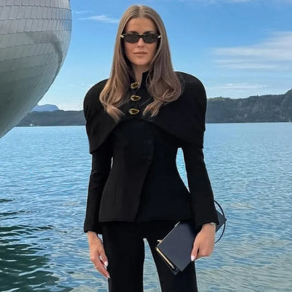 Trendix Black Elegant Blazer For Women