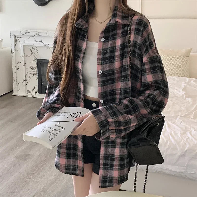 Black Flannel Shirt for Women