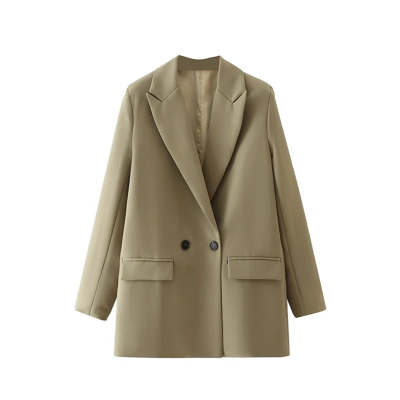HXAO Blazer Woman Black Beige Khaki Blue Green Gray