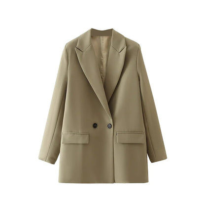 HXAO Blazer Woman Black Beige Khaki Blue Green Gray
