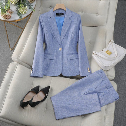 Luxury Small Women Pink Blazer Ladies Professional Suit