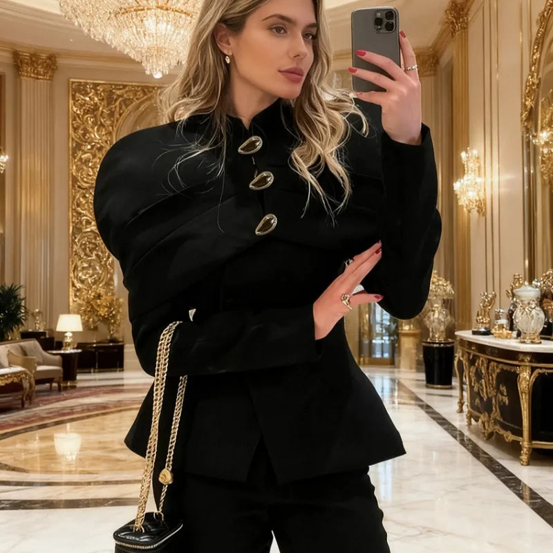 Trendix Black Elegant Blazer For Women