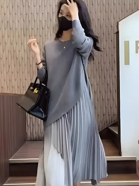 Womens Midlength Bottoming Knit Dress
