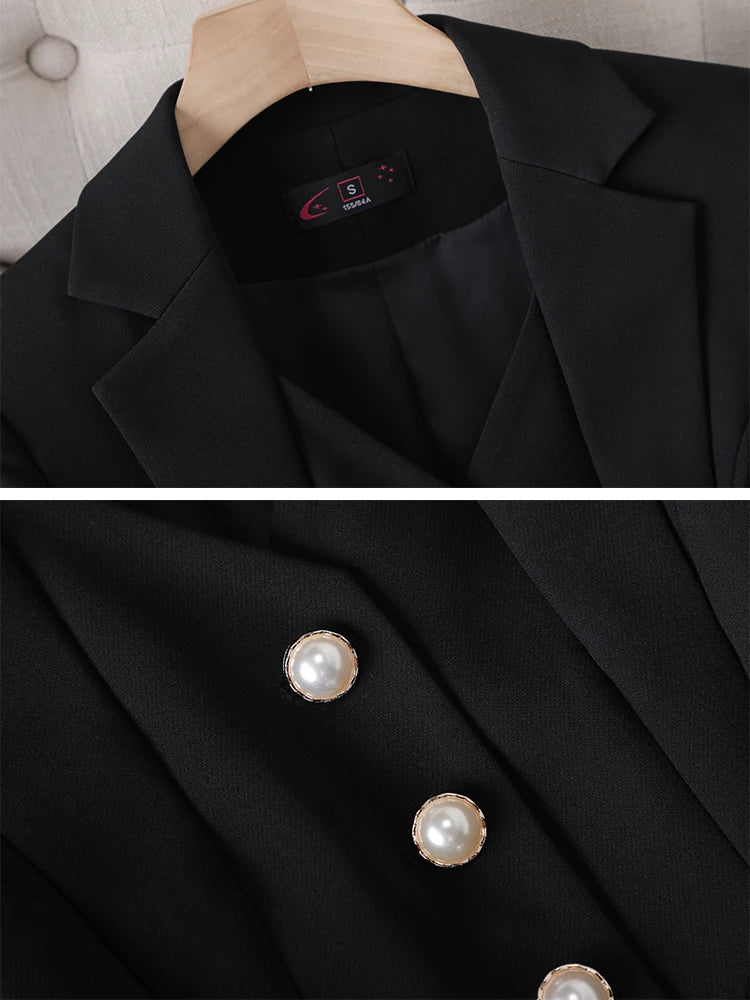 Fashion White Red Black Blazer Jacket And Pant Suit