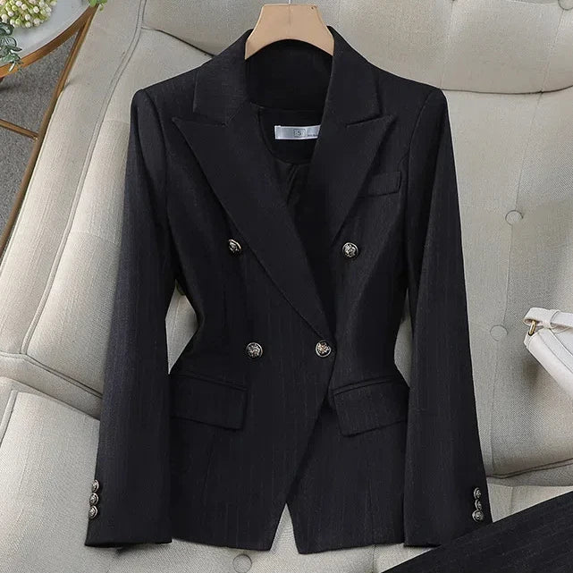 Official Interview Formal Blue Blazer Women High-end Pant Suit