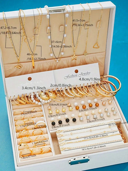 86pcsSet Elegant Pearl Earrings