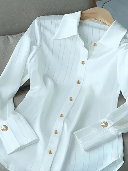 French Style Elegant Blouse Striped