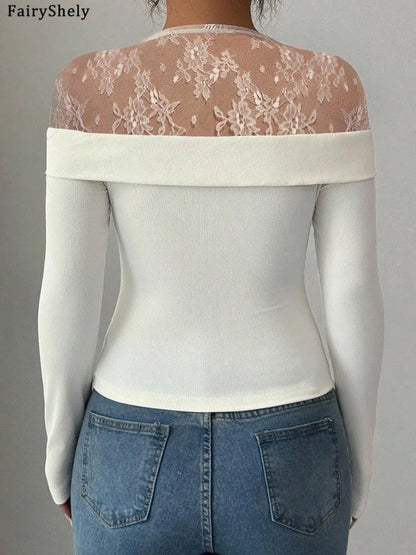 Fairyshely 2026 Mesh Patchwork Bodycon