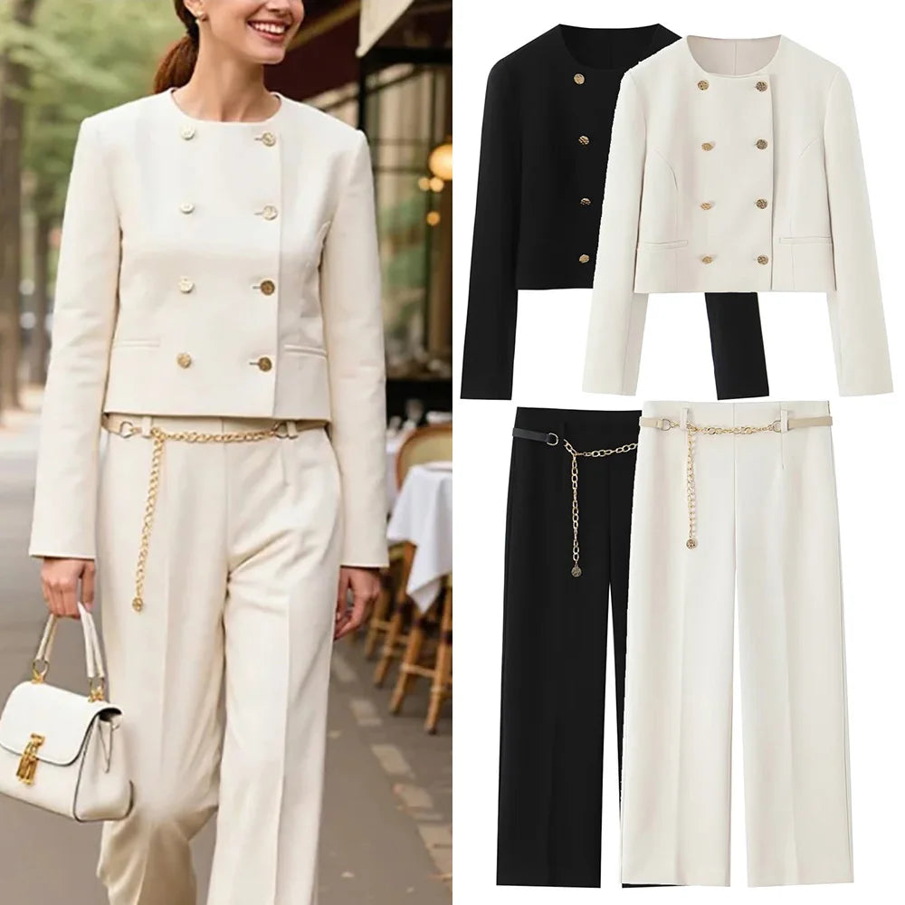EDSA Women Cropped Pants Set