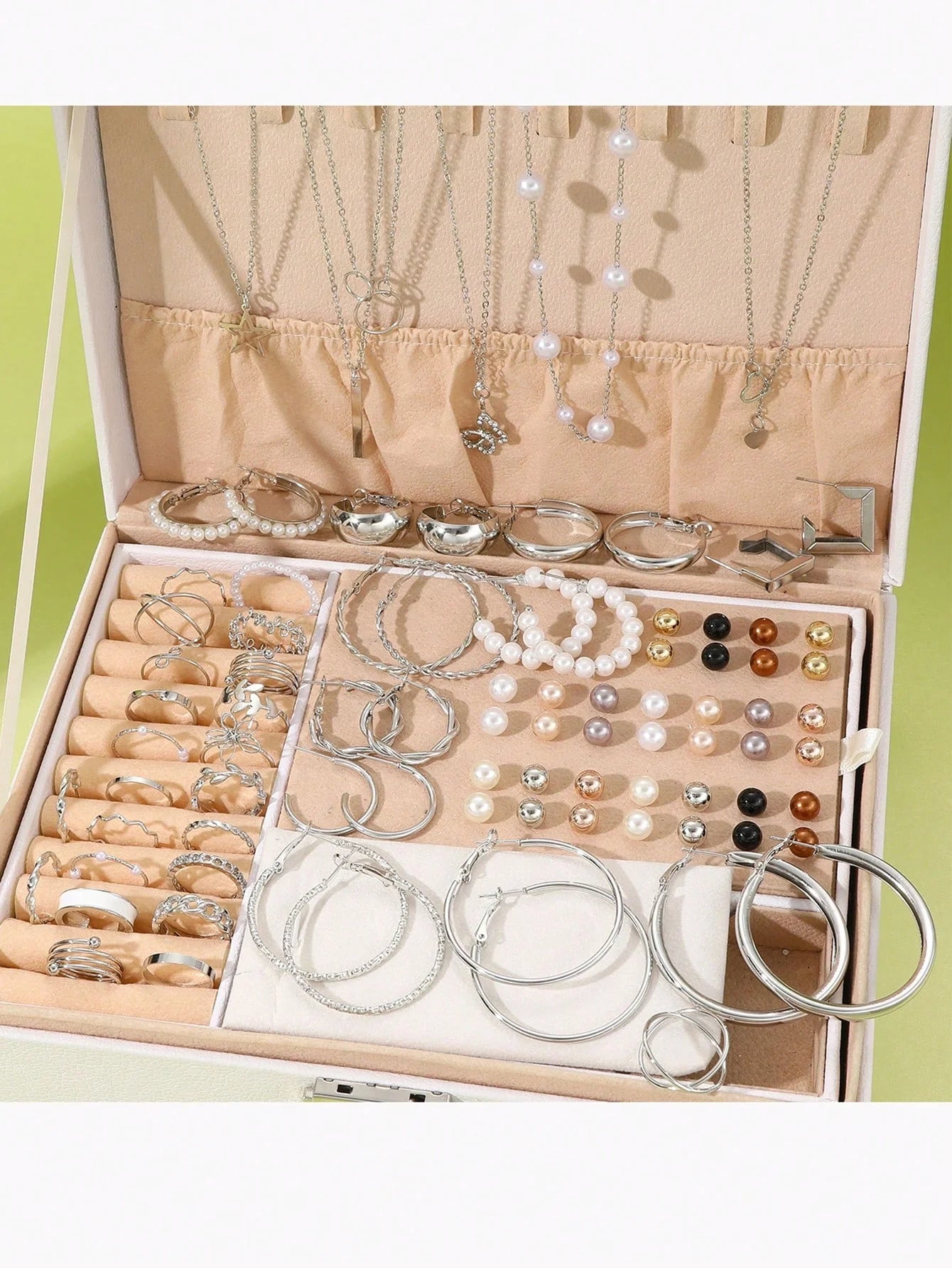 86pcsSet Elegant Pearl Earrings