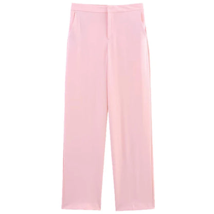 HXAO Woman 2026 Pink Feather Pant Sets