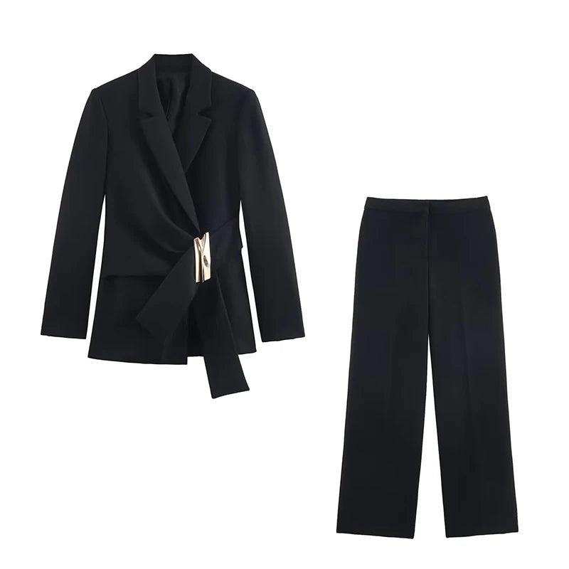 Women's Suit Pants Two-Piece Set