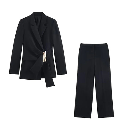 Women's Suit Pants Two-Piece Set