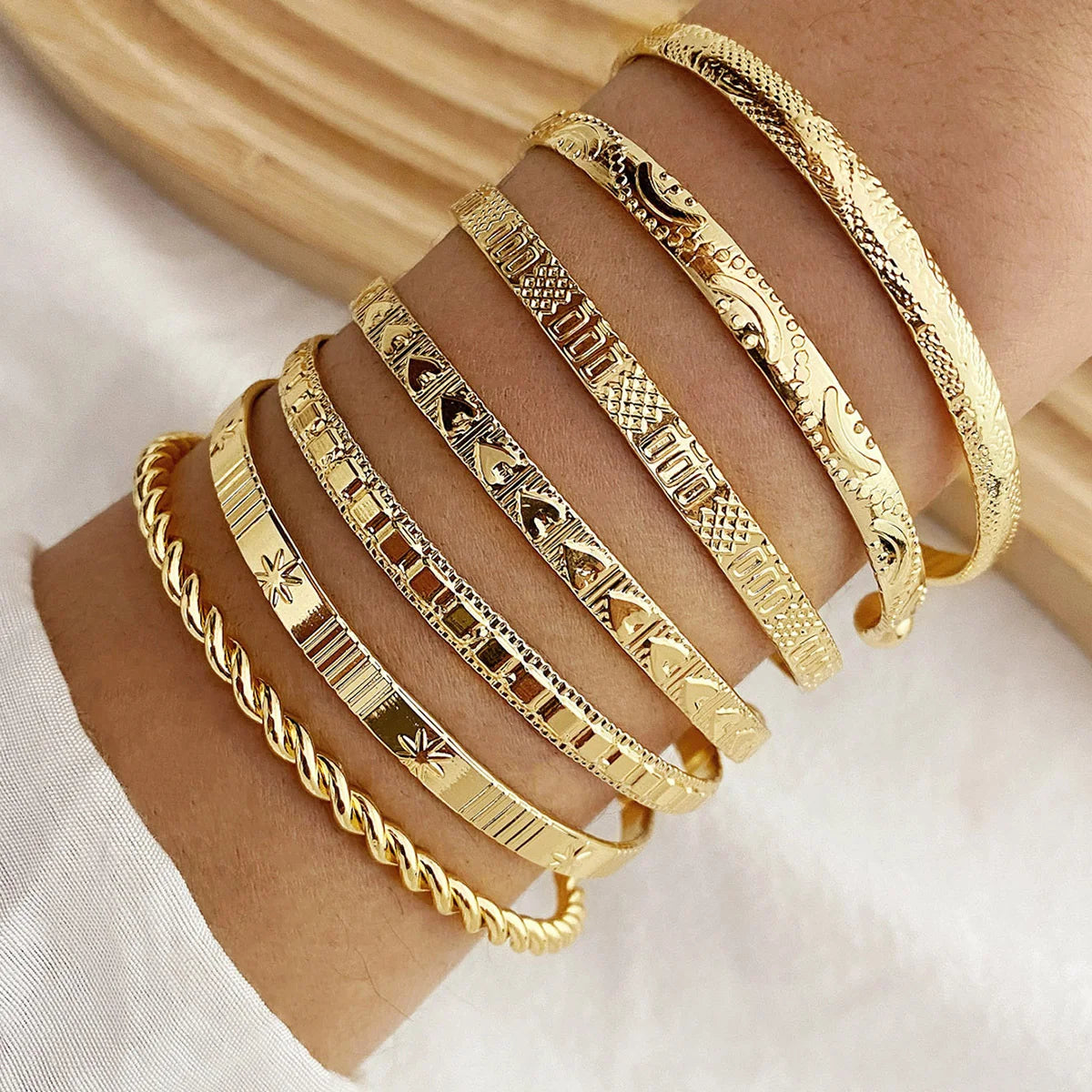 Punk Gold Color Bracelets