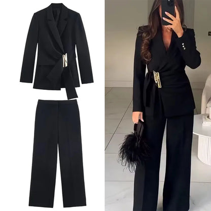 Women's Suit Pants Two-Piece Set