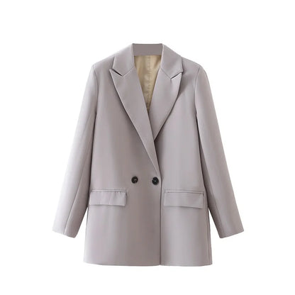 HXAO Blazer Woman Black Beige Khaki Blue Green Gray