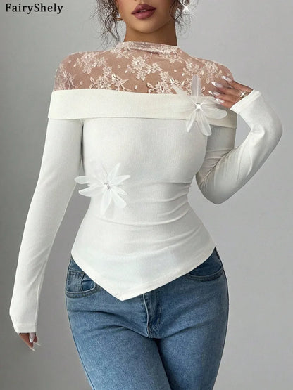 Fairyshely 2026 Mesh Patchwork Bodycon