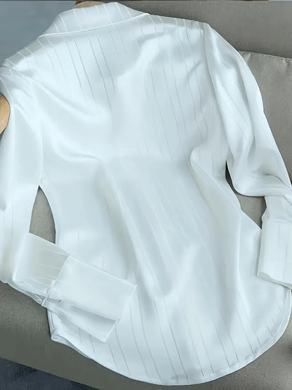 French Style Elegant Blouse Striped