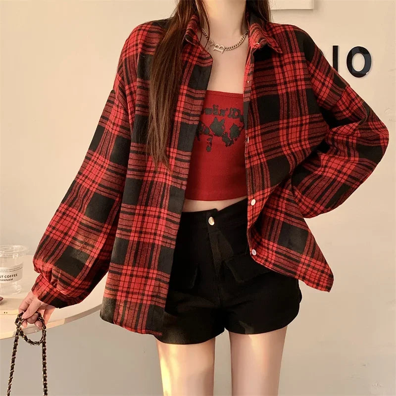 Black Flannel Shirt for Women