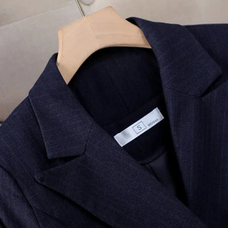 Official Interview Formal Blue Blazer Women High-end Pant Suit
