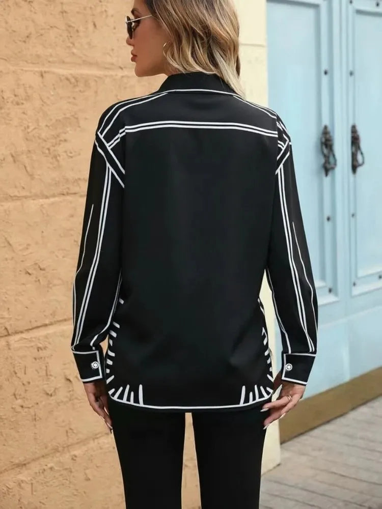 Fashion printed ladies shirts