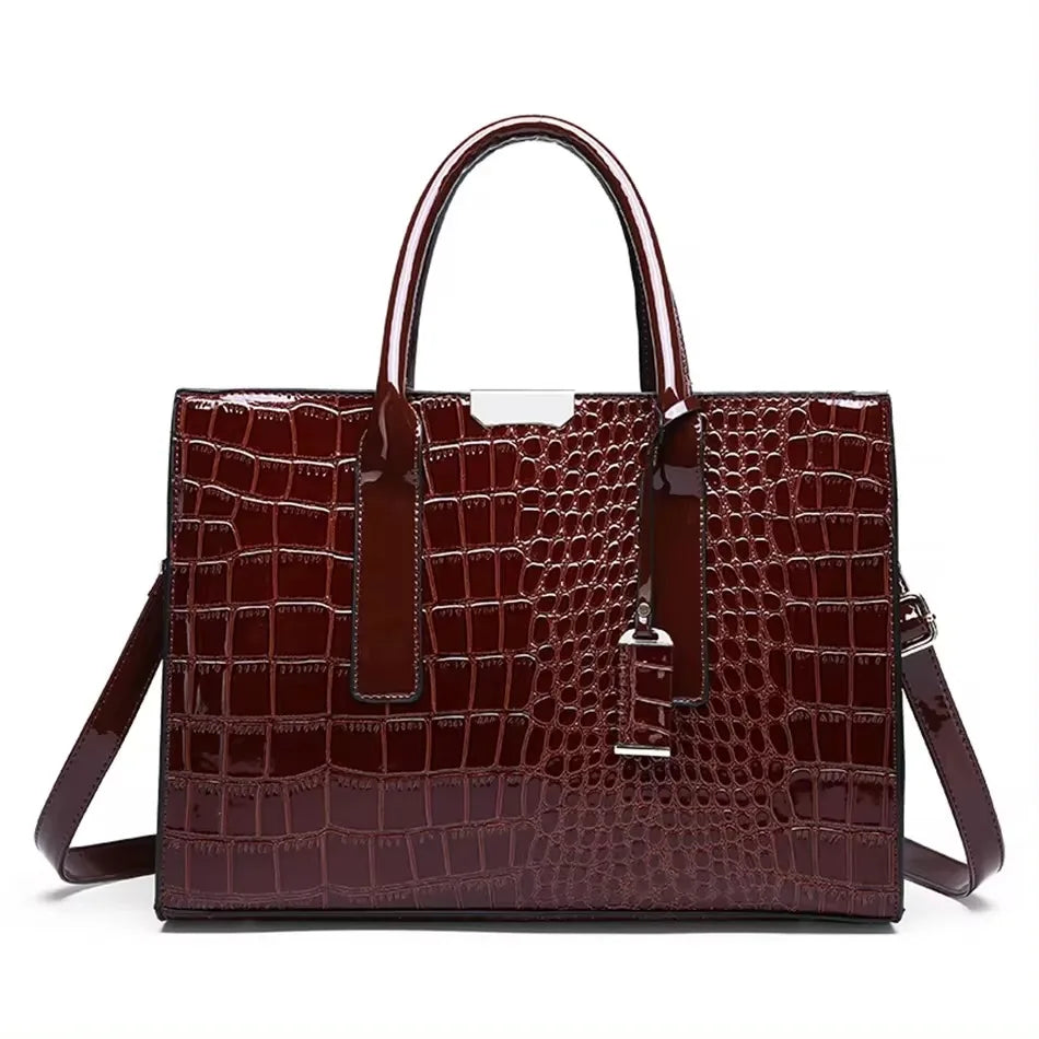 Brand Leather 3 Layers Alligator Crossbody Collection Bags
