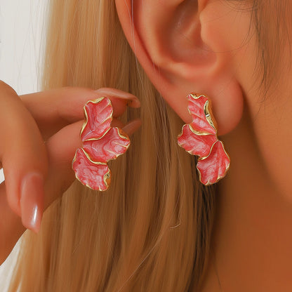 Forest Maple Leaf Flower Earrings