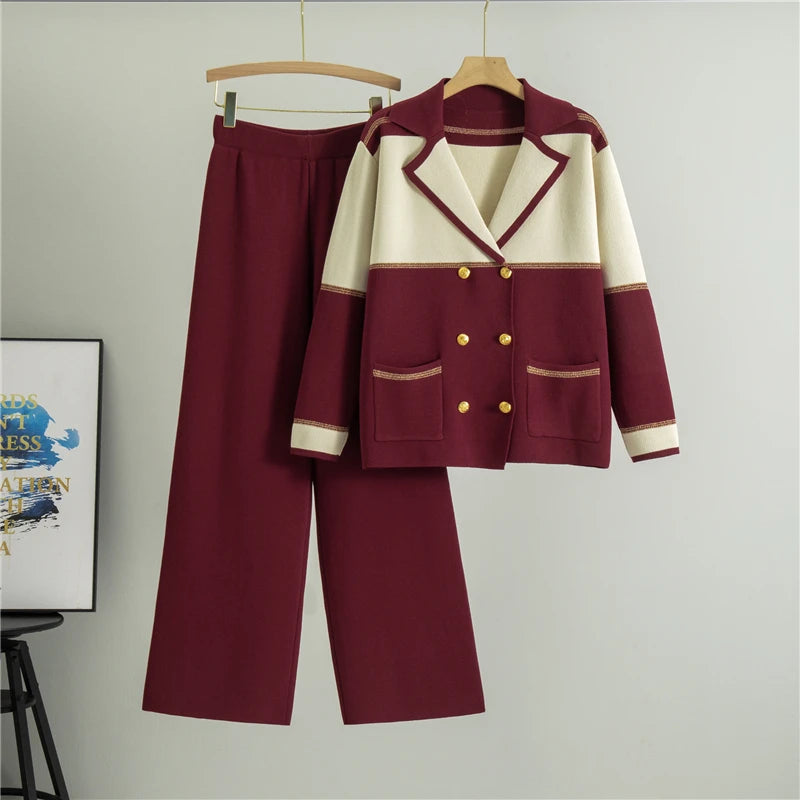 2026 Autumn And Winter Knitted 2 Piece Sets