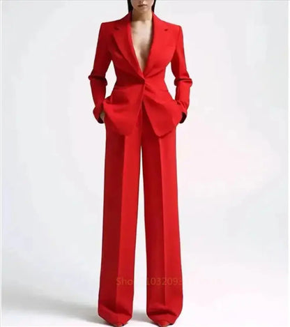 Single Button Blazer+Wide
