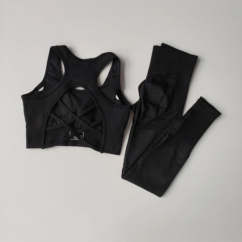 2PCS Sports Bra Women's Set